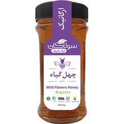 عسل ارگانیک چهل گیاه با موم سولاکان 650 گرم
