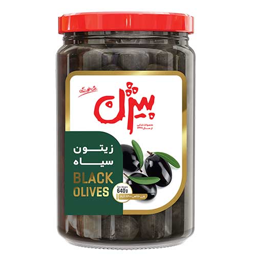 کنسرو زیتون سیاه بیژن 640 گرم