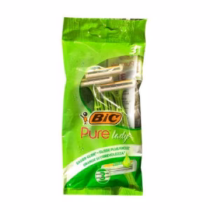 خودتراش 3 لبه Pure Lady بیک حاوی عصاره الوئه ورا بسته 3 عددی