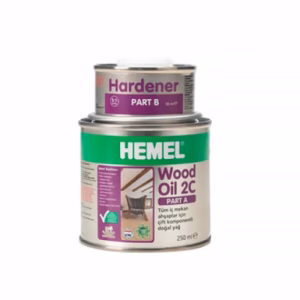 روغن چوب دو جزئی HEMEL مدل CLEAR