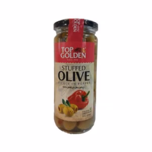 زیتون مغزدار فلفل دلمه TOP GOLDEN تاپ گلدن 500 گرمی