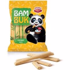 بیسکوییت رولی مغز دار بام بوک Bam buk با طعم شیر تلغیظ شده 200 گرم