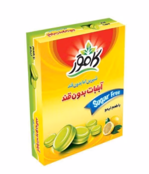 آبنبات بدون قند با طعم لیمو کامور 130 گرم
