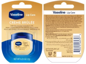 بالم لب وازلین Vaseline ظرفی با رایحه CREAM BRULEE حجم 7 گرم