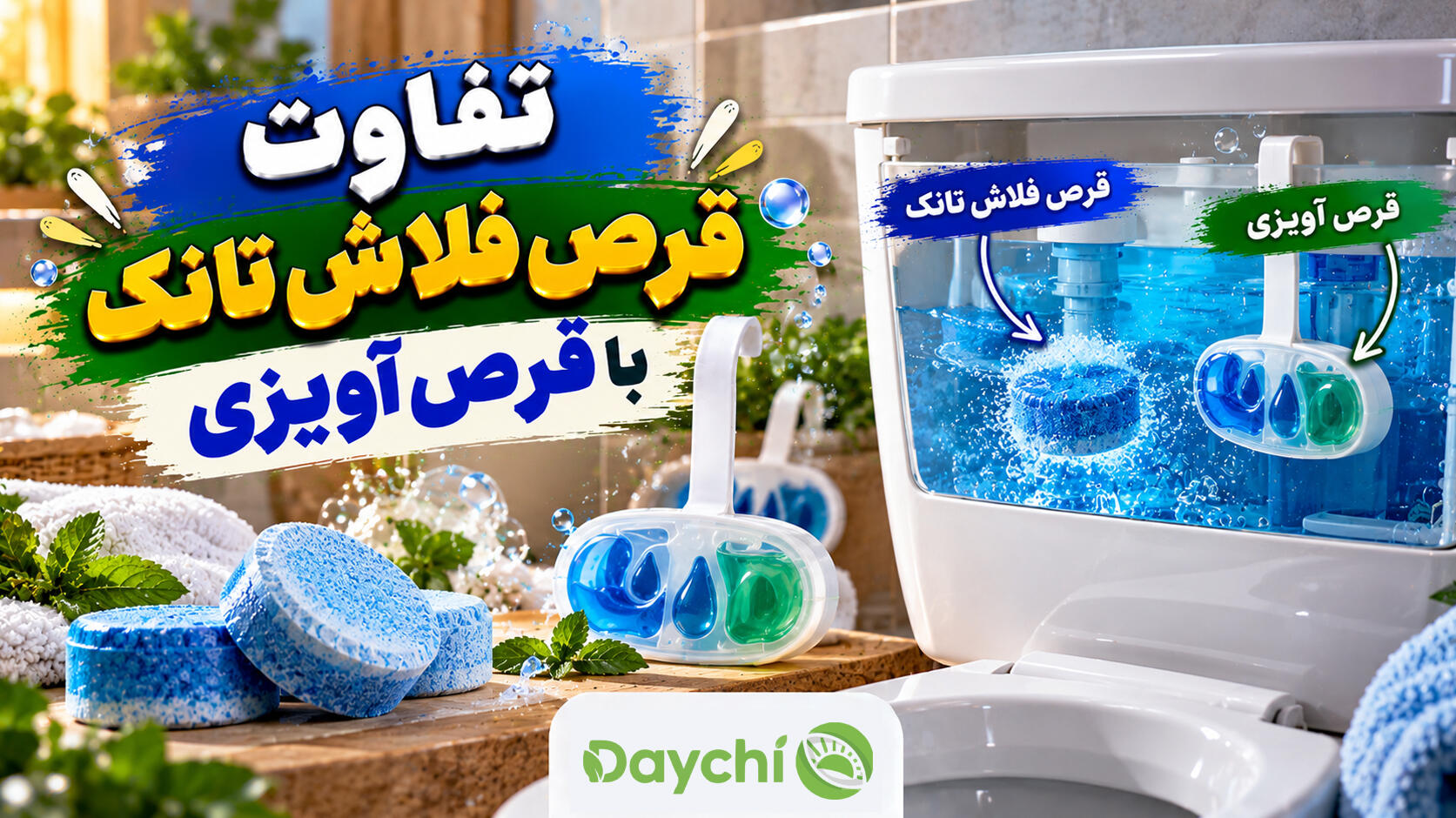 تفاوت قرص فلاش تانک با قرص آویزی