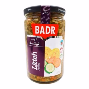 ترشی لیته شیشه ای برند بدر مقدار 630 گرم