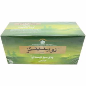 چای سبز کیسه ای خالص توینینگز تعداد در هر بسته 25 عدد