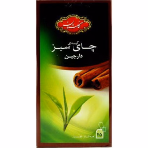 چای سبز کیسه ای دارچین گلستان تعداد در بسته 25 عدد
